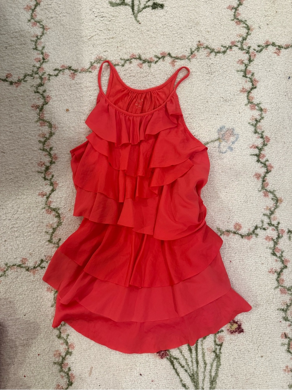 Red Ruffle Top